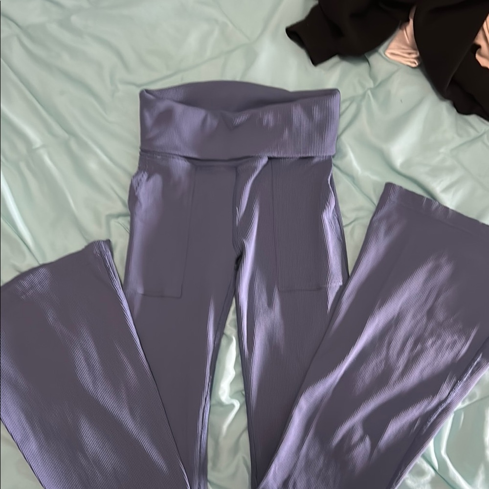 Women's Blue High-Waisted Pants